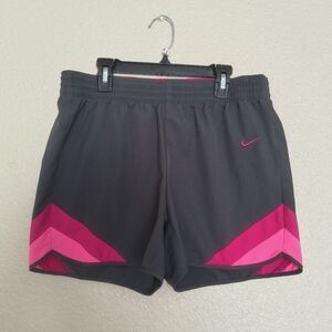 Nike‎ Dry Fit women's sports shorts grey/pink size M running walking gym
